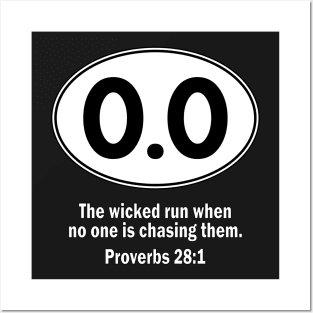 0.0 ... Proverbs 28:1 Posters and Art